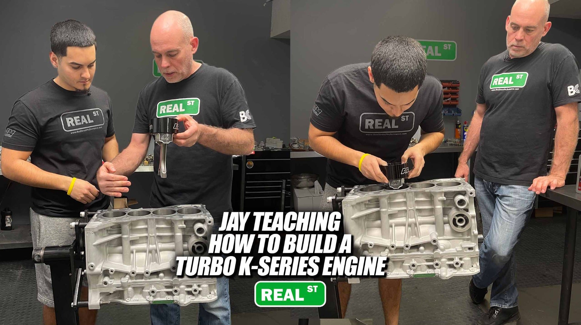 Jay teaches Real Street employee how to assemble his K20a2 Jay teaches Real Street employee how to assemble his K20a2
